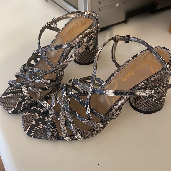 Sam Edelman snakeskin wedge heels - Picture 2 of 4